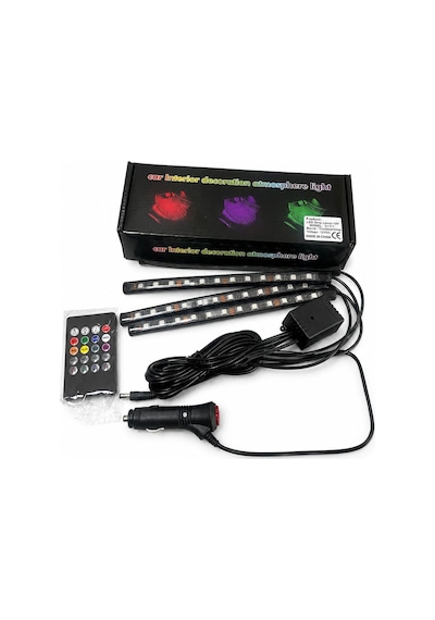 Teknoparts Araç İçi Ayak Altı Ledi Kumandalı 12 Led