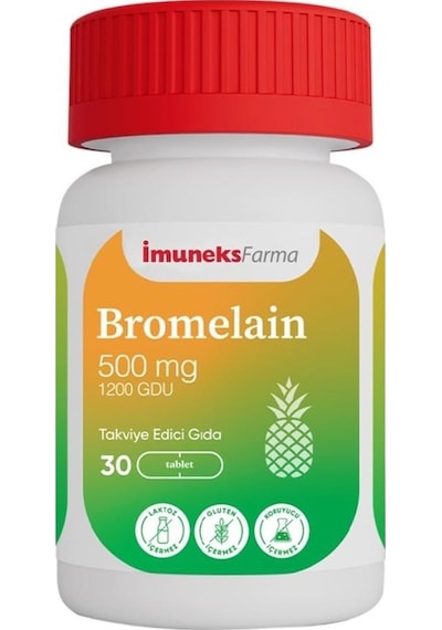 Imuneks Farma Bromelain 500 Mg Takviye Edici Gıda 30 Tablet