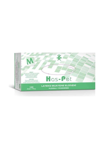 Haspet Latex Pudralı M Eldiven 100Lü Paket