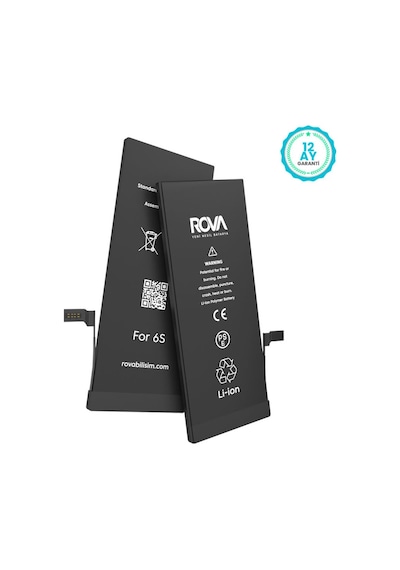 Rova Apple Uyumlu iPhone 6s Yüksek Kapasiteli Batarya Pil 2370 Mah