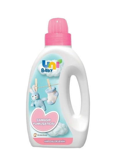 Unibaby Aktif Mavi Sıvı Çamaşır Deterjanı 1500 ML + Çamaşır Yumuşatıcı Pembe Paket 1500 ML 3'lü