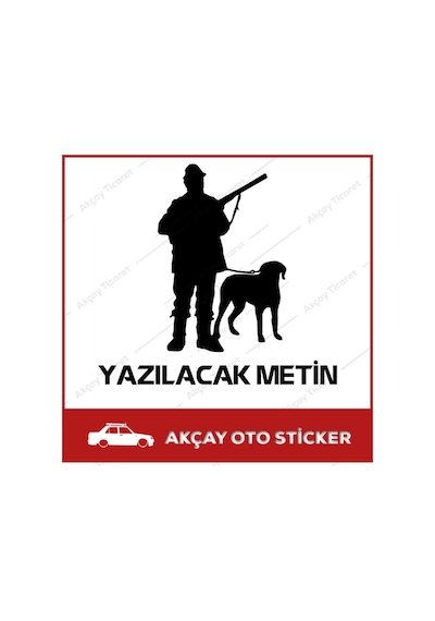 Isme Özel Avcı Sticker Avcı Sticker Oto Sticker Duvar Sticker