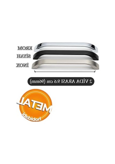 Siyah Metal Mutfak Dolap Kulpları, 96 Mm Boyut 155 x 230 MM (Büyük Boy)