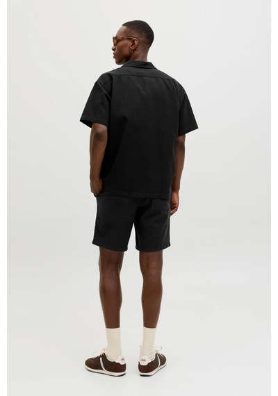 Jack & Jones Jpstjaıden Waffle Dokulu Erkek Şort Siyah