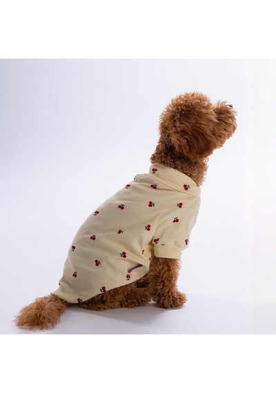 Cherry Glow Kiraz Desenli Kedi Köpek Sweati - Kedi Köpek Kıyafeti-kedi Köpek Sweati