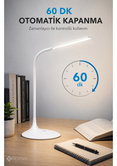 Taotronics Tt-dl1004 Esnek 3 Renk Led Masa Lambası Beyaz