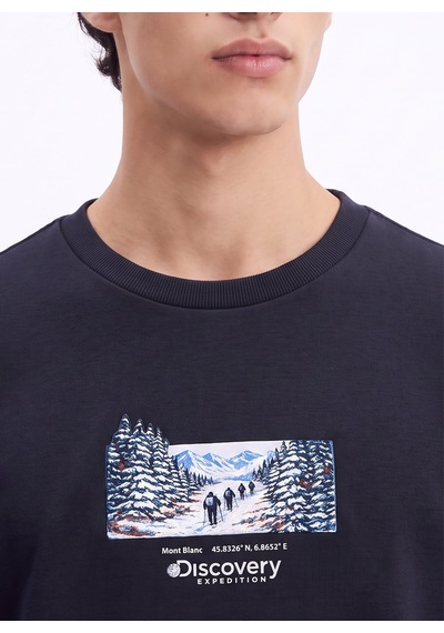 Discovery Expedition D6wm-swt3800 Lacivert Erkek Bisiklet Yaka Rahat Sweatshirt