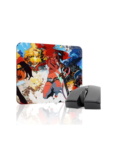 Gurren Lagann Kaymaz Dikişli Kauçuk Oyuncu Mousepad V5 - 22x18 Gaming Mouse Pad Fare Altlığı