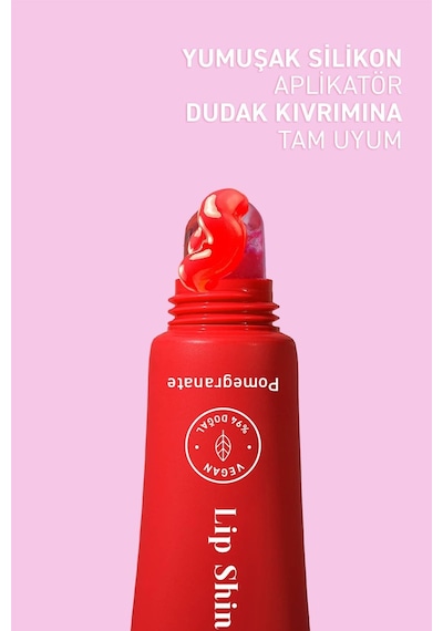 Herbaderm Nar Aromalı Parlatıcı Dolgunlaştırıcı ve Onarıcı Renkli Dudak Balmı 10 ML