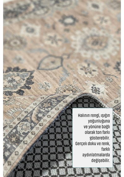 Dekoratif Halı Kaymaz Taban Leke Tutmaz Yıkanabilir Kilim Özel Ölçü Salon Halısı 3026