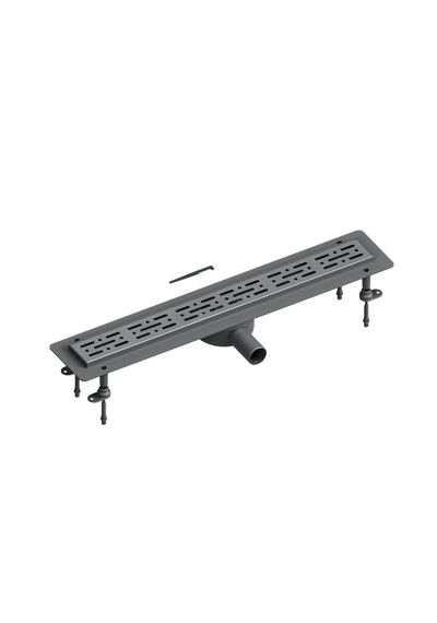 Aqua Bagno Basic 1.0 Duş Kanalı 40 Cm Yan Çıkışlı - Membran İzalasyonlu -304 Paslanmaz - Koku Önleyicili 90.99.08.02.00 Gri