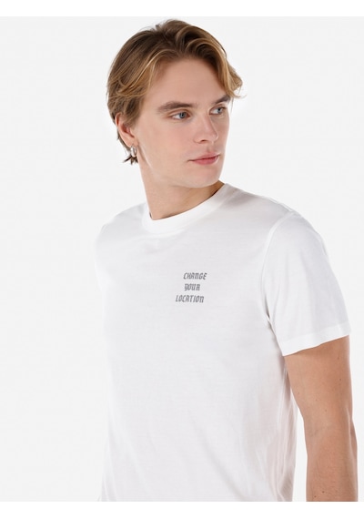 Colin's Colins Beyaz Erkek Tshirt K.Kol Cl1068187 Q1.V1 Ofw Beyaz