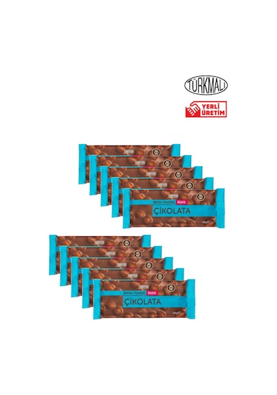 Bütün Fındıklı Sütlü Çikolata 130gr X 10 Paket