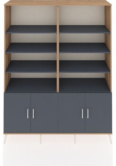 Hyperion Gardrop 10 Raflı 4 Kapaklı 176x44x221 Çam-antrasit Antrasit Hyperion Gardrop 10 Raflı 4 Kapaklı 176x44x221 Çam-antrasit Antrasit
