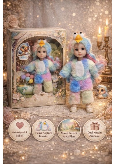 Ctoy Kostümlü Oyuncak Bebek Seti Peluş Kuş Kostümlü Koleksiyonluk Bebek Ctoy-qj183a
