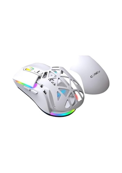 Nexus Air Kablosuz 10000 Dpi Pixart Pmw3325 Sensör Makro Yazılımlı & Değiştirilebilir Kapaklı Rgb Kablosuz Gaming Mouse - Beyaz