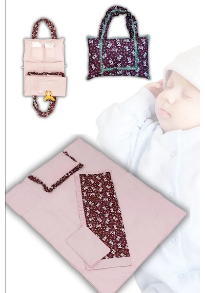 Anne Ve Bebek İçin Çok Amaçlı Seyahat Çantası Mor