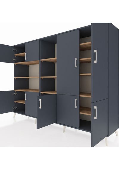 Hyperion Dolap 14 Raflı 9 Kapaklı 220x44x163 Antrasit-antrasit/çam Antrasıt/atlas Çam - Antrasıt Hyperion Dolap 14 Raflı 9 Kapaklı 220x44x163 Antrasit-antrasit/çam Antrasıt/atlas Çam - Antrasıt