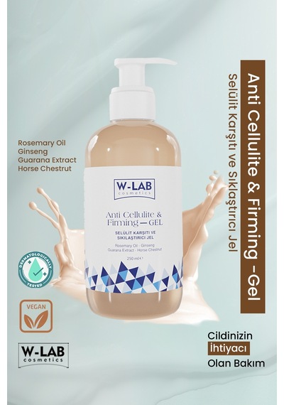 W-Lab Cosmetics Selülit Karşıtı ve Sıkılaştırıcı Jel 250 ML