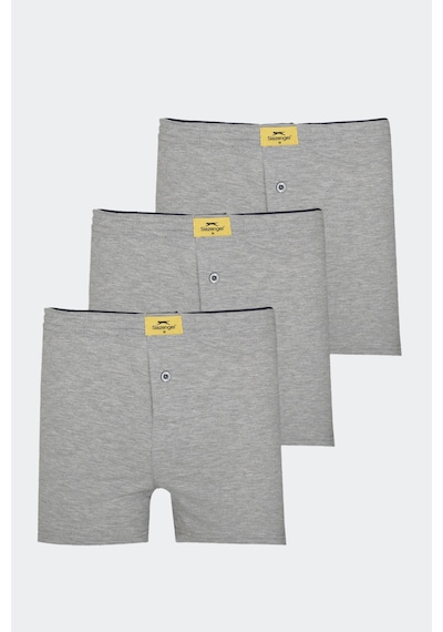 Slazenger He 3 Lü Set Erkek Gri Boxer Gri
