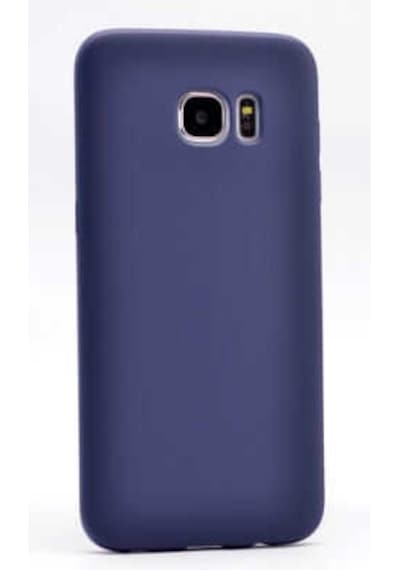 Samsung Galaxy Uyumlu S6 Edge Kılıf Zore Premier Silikon Kapak Saks Mavi