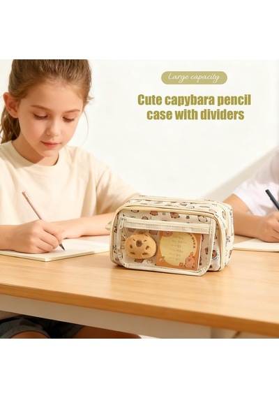 Capybara Kawaii Kalem Kutusu, Bölmeli, Büyük Kalem Kutusu, Capybara Kalem Kutusu, Capybaras Oyuncak Bebek Anahtarlıklı, Broş Çıkartmaları, Kadınlar Ve Erkekler İçin, Beyaz, Capybara Kalem Kutusu Diğer