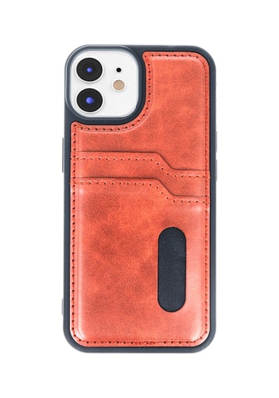 Apple iPhone Uyumlu 11 Kılıf Sara Kartvizitli Deri Kılıf - Taba Bz8683140835408