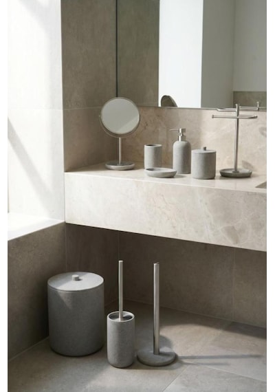 Acar Jhn-09780 Gri Laduree 9'lu Banyo Seti