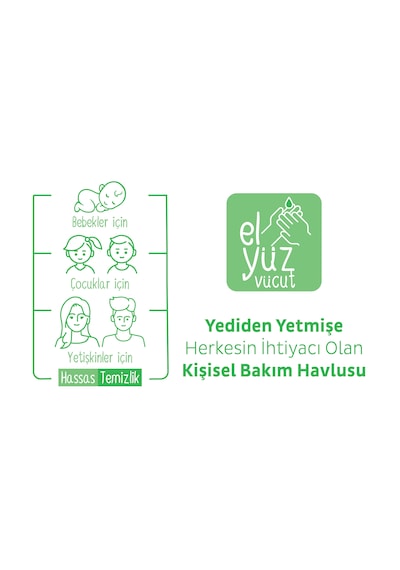 Sleepy Natural + Floral + Herbal Kişisel Bakım Havlusu Çanta Boy 6x25 150 Yaprak 6 Paket