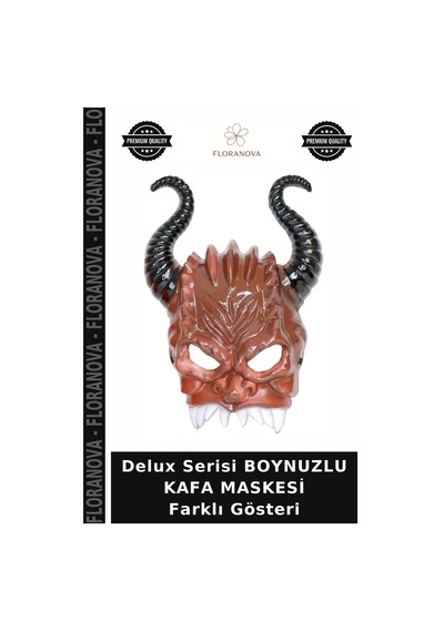Floranova Delux Serisi Boynuzlu Kafa Maskesi Farklı Gösteri Çok Renkli