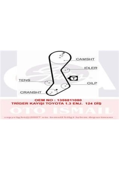 GATES 5358XS TRIGER EKSANTRIK KAYISI Corolla Uyumlu AE111 98-02 1.3 2E 1