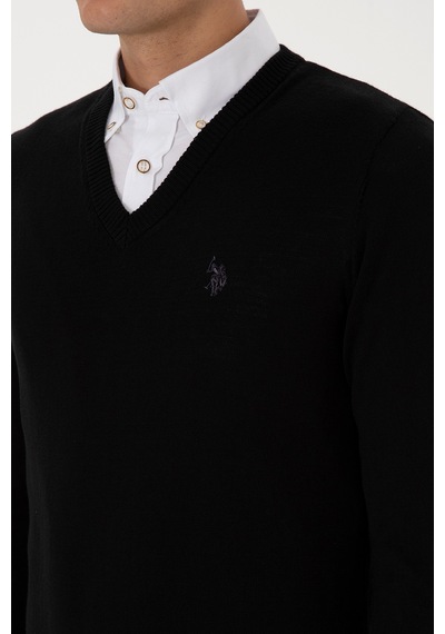 U.S. Polo Assn. Erkek Siyah Basic Kazak 50313662-VR046