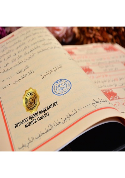 Kadife Kuran Tesbihli Seccade Çeyiz Seti Gelin Damat Bohçası Mavi