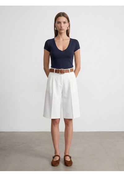 Dilvin 32799 V Yaka Top-k.lacivert