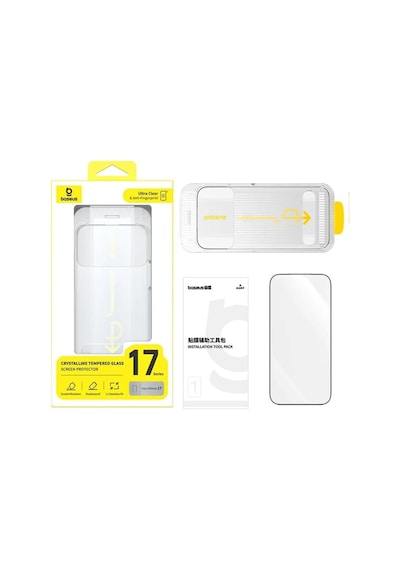 Crystalline Hd İphone 17 Pro Max / 18 Pro Max Temperli Cam Ekran Koruyucu, Çizilmeye Dayanıklı, Kırılmaz, Parmak İzi Tutmaz
