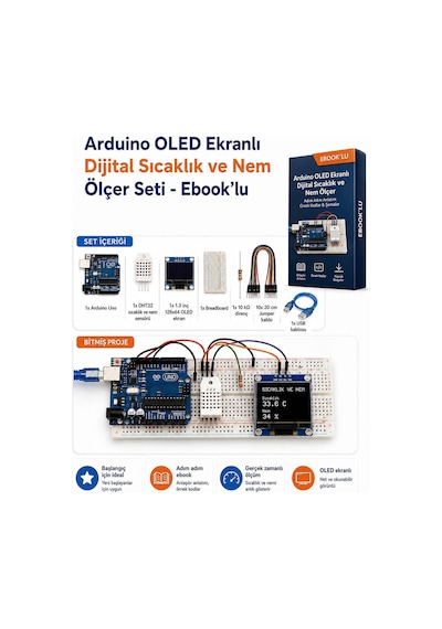 Arduino Oled Ekranlı Dijital Sıcaklık Ve Nem Ölçer Seti - Ebook Lu