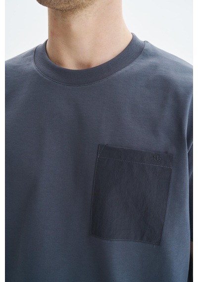 AR-MA Arma Erkek Regular Fit Basic Önden Cepli % 100 Pamuk Süprem Bisiklet Yaka Tişört Y29344449202 Gri