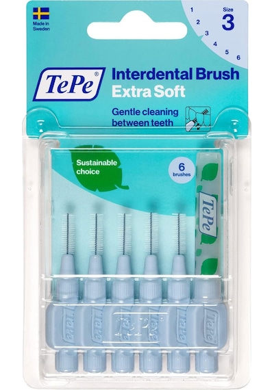 Tepe Blister X-soft 0.6 Mm - Mavi Diş Arayüz Fırçası 1x 6 Adet