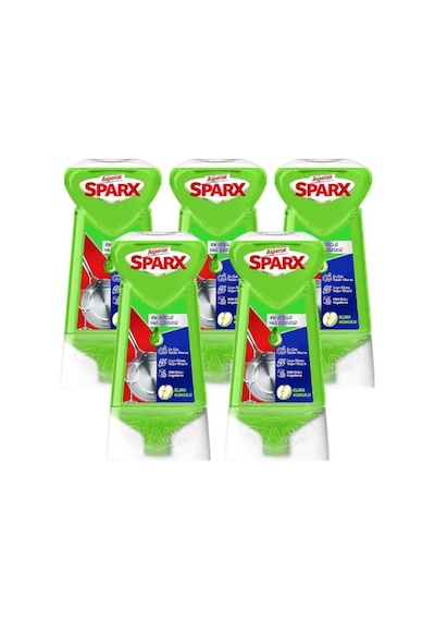 Asperox Sparx Diamond Plus 650 Ml Elma Sıvı Bulaşık Deterjanı 5 Adet