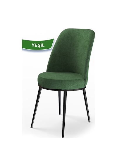 Canisa Concept Dexa Serisi 1 Adet Haki Yeşil Siyah Metal Ayak Mutfak Sandalyesi Yeşil/siyah