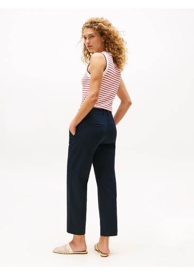 Tommy Hilfiger Co Slım Straıght Chıno Kadın Mavi Pantolon - Ww0ww40504 Mavi