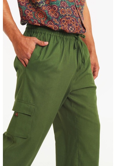 Beli ve Paçası Lastikli Cepli Rahat Kesim Erkek Pantolon 001