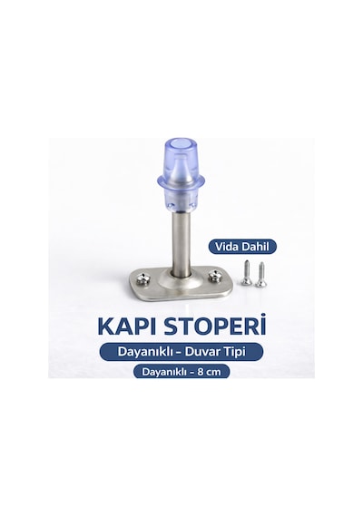 Kapı Arkası Kolu Stoperi Metal Gövde Şeffaf Uç 8 Cm Duvar Tipi Vida Dahil Kapı Arkası Kolu Stoperi Metal Gövde Şeffaf Uç 8 Cm Duvar Tipi Vida Dahil