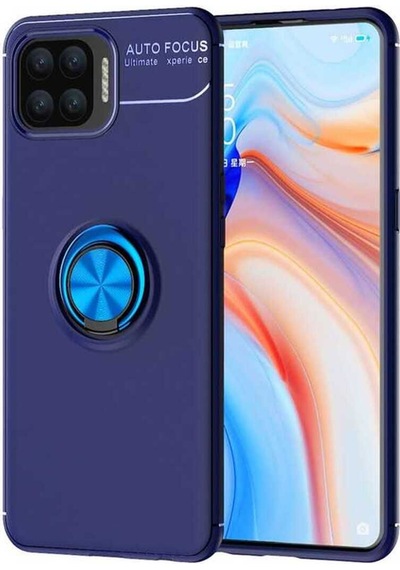 Oppo Reno 4 Lite Kılıf Zore Ravel Silikon Kapak Mavi