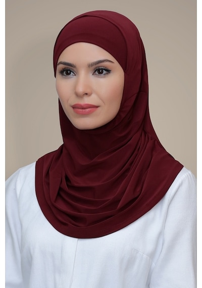 Hürrem Bone Bordo Pratik Hazır Geçmeli Tesettür Eşarp Sandy Kumaş Kendinden B Bordo Hürrem Bone Bordo Pratik Hazır Geçmeli Tesettür Eşarp Sandy Kumaş Kendinden B Bordo
