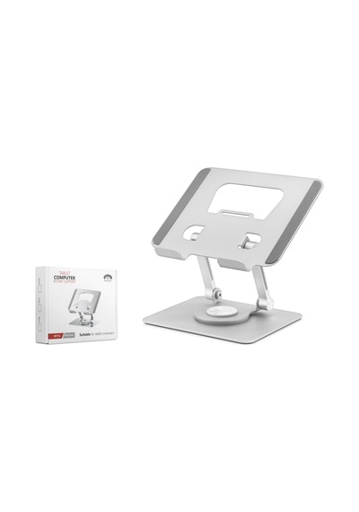 Metal 360 Derece Dönebilen Kompakt Tablet Ve Laptop Standi - Silver Hdx8020