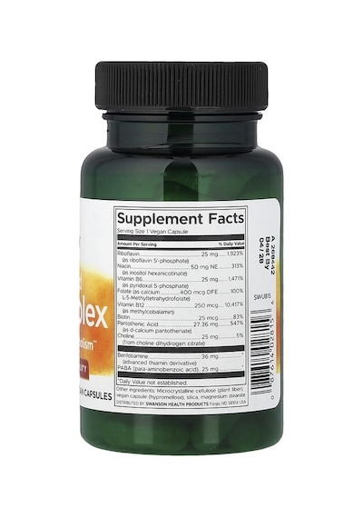 Swanson Vitamins, Activated B-complex, 60 Vegan Capsules