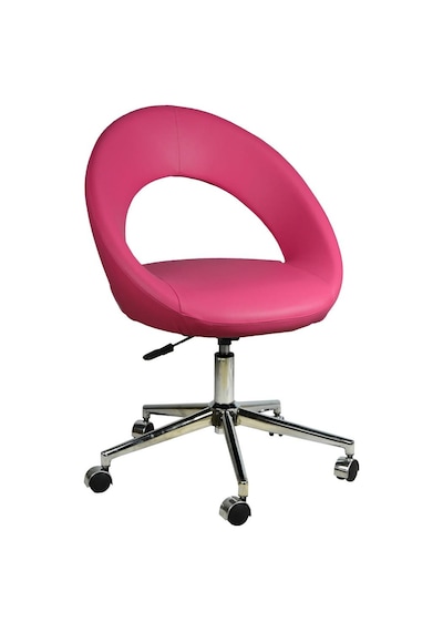 Mobilyakeyfi Bürocci Miranda Metal Ayaklı Çalışma Koltuğu-Pembe-2222K0120