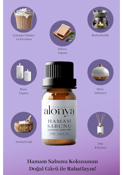 Hamam Sabunu Esansiyel Uçucu Koku Yağı Buhurdanlık Esansı Oda Kokusu Aromaterapi Yağı 10 Ml Sabun Kokusu