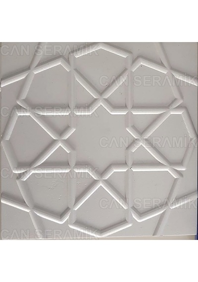 Can Seramik - 20x20 Cm. Kabartmalı Selçuklu Yıldızı Çini Karo N11.133